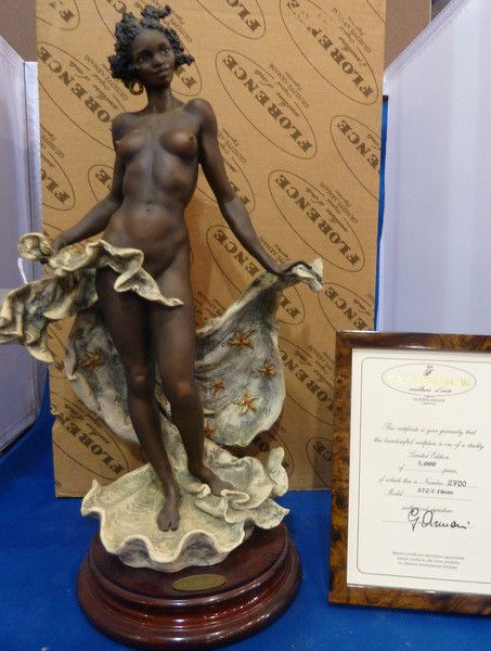 G. ARMANI EBONY: G. ARMANI EBONY limited edition 2700/5000; signed to base;mint in box;approx 16"tall;COA w can recommend local shipper