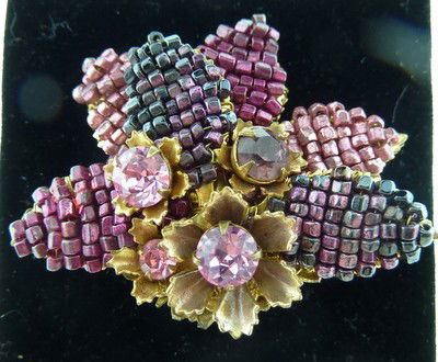 MIRIAM HASKELL BERRY PIN: MIRIAM HASKELL BERRY PIN early horseshoe mark we can recommend local shipper