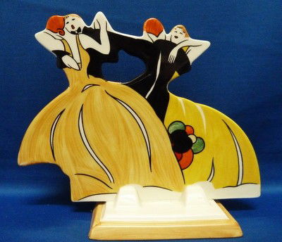 WEDGEWOOD CLARICE CLIFF DECO DANCER: WEDGEWOOD CLARICE CLIFF DECO DANCER approx 6" we can recommend local shippers