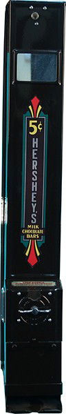 5 Cent Hershey's Chocolate Wall Mount Vending Mach: 5 Cent Hershey's Chocolate Wall Mount Vending Machine, by AMCO Advance Machine Co. Chicago, USA w/ keys