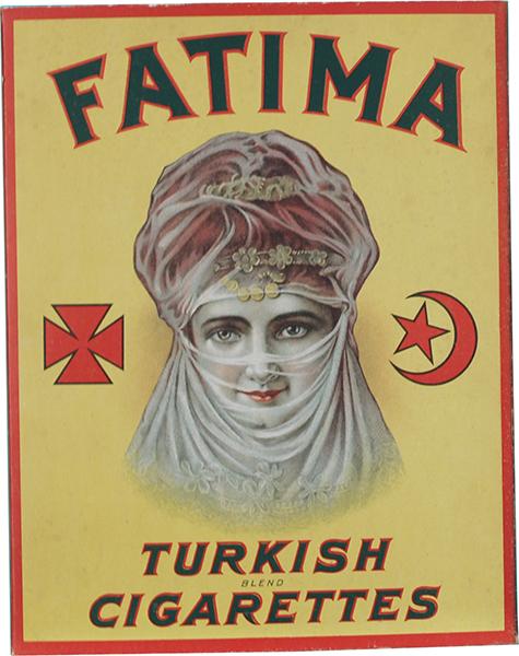 Oversized Fatima Turkish Cigarettes Store Display: Oversized Fatima Turkish Cigarettes Store Display Cardboard Box, in great condition - 13" x 4" x 17" tall