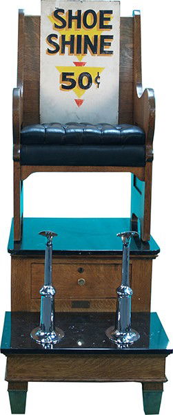 1215: Old Shoe Shine Station MFG by Koken Barbers Suppl