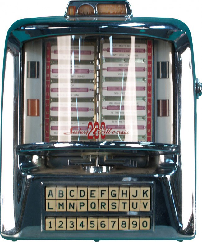 Coin-Op Wall Mount Seeburg 200 Select-O-Matic Remot: Coin-Op Wall Mount Seeburg 200 Select-O-Matic Remote Jukebox Selector w/ keys