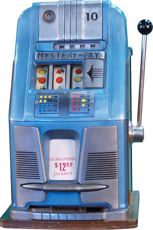 10 Cent Mills Hi-Top Slot Machine: 10 Cent Mills Hi-Top Slot Machine w/ keys