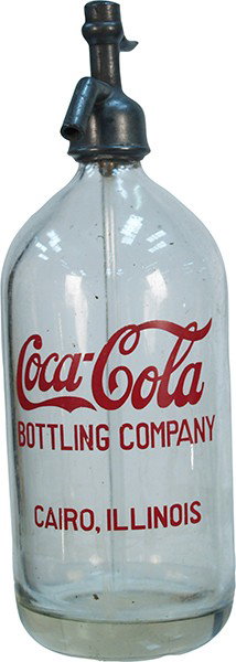 Early Coca Cola Seltzer Bottle: Early Coca Cola Seltzer Bottle marked Coca Cola Bottling Company Cairo, Illinois, all original