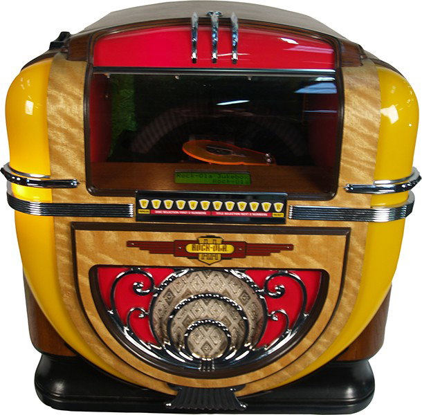Countertop Rock-Ola Model R-91 Jukebox,: Countertop Rock-Ola Model R-91 Jukebox, plays CD's, N.O.S. w/ keys