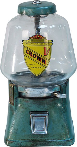 1 Cent Countertop Cast-Iron ""Regal"" Bulk Vending: 1 Cent Countertop Cast-Iron ""Regal"" Bulk Vending Machine c1930's by Regal Products Co. w/ keys