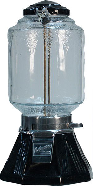 Coin-Op Countertop Black Porcelain Northwestern 3: Coin-Op Countertop Black Porcelain Northwestern 33 Peanut Bulk Vending Machine c1933 w/ keys