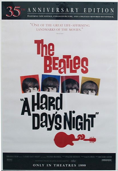The Beatles In A Hard Day's Night 1999 Authentic M: The Beatles In A Hard Day's Night 1999 Authentic Movie Poster, in great condition - 27"" x 40""