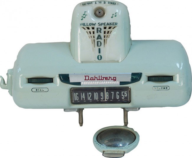 10 Cent Bed Mount ""Pillow Speaker Radio"" Model N: 10 Cent Bed Mount ""Pillow Speaker Radio"" Model No. 4130-D11 by The Dahlberg Company Minneapolis, MINN. USA.
