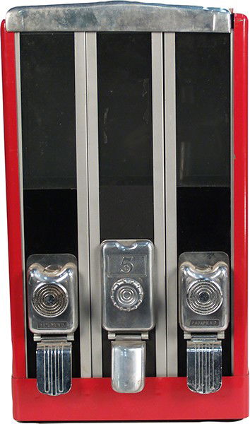 5 Cent Countertop ""Variety Shops"" 3-Column Vers: 5 Cent Countertop ""Variety Shops"" 3-Column Version Bulk Vending Machine by Andrews & Co. c 1950's