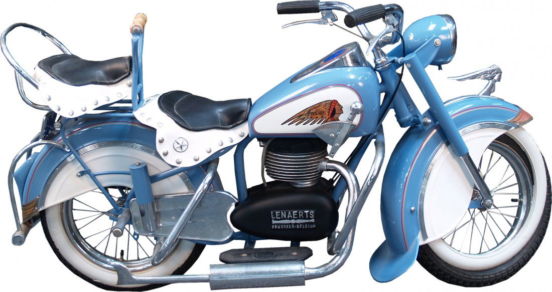 Lenaerts Indian Replica Carnival Kiddie Ride Motor: Lenaerts Indian Replica Carnival Kiddie Ride Motorcycle, this child's ride was displayed for many years in Lesley Brown's toy shop on Stockton-on-Tees High Street in North East England, and is believe