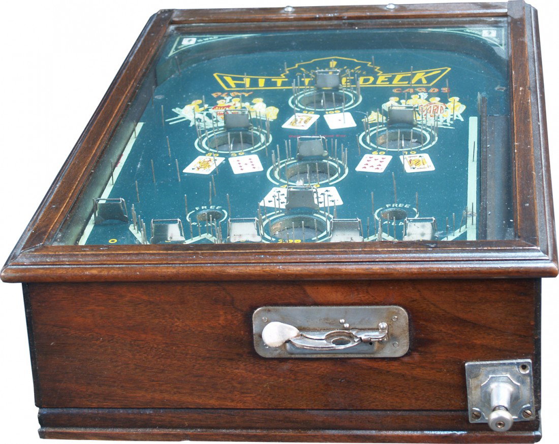 Coin-Op Countertop "Hit The Deck" Flip Ball Game : Coin-Op Countertop "Hit The Deck" Flip Ball Game Of Skill Pinball Game