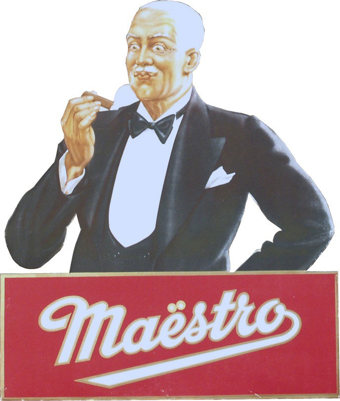 "Maestro" Cigar Easel Back Die-Cut Cardboard Displa