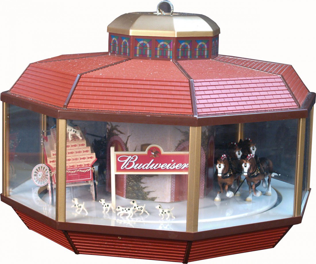 Hanging Plastic Light-Up Motion Budweiser Sign: Hanging Plastic Light-Up Motion Budweiser Sign