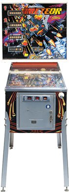 25 Cent Stern Electronics Inc. "Meteor" Floor Pin: 25 Cent Stern Electronics Inc. "Meteor" Floor Pinball Game c1979 w/ keys needs adjusting