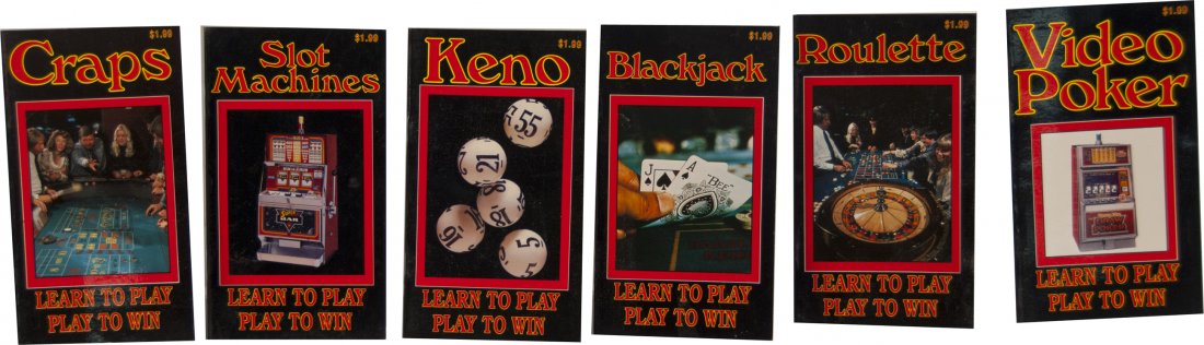 Large Lot of Small "How To" Gambling Books: Large Lot of Small "How To" Gambling Books, including Blackjack, Roulette, Keno, Video Poker, Slot Machines, Craps, etc. from the "Learn to Play Learn to Win" Series by Reno Tahoe Specialty, Inc., Tah