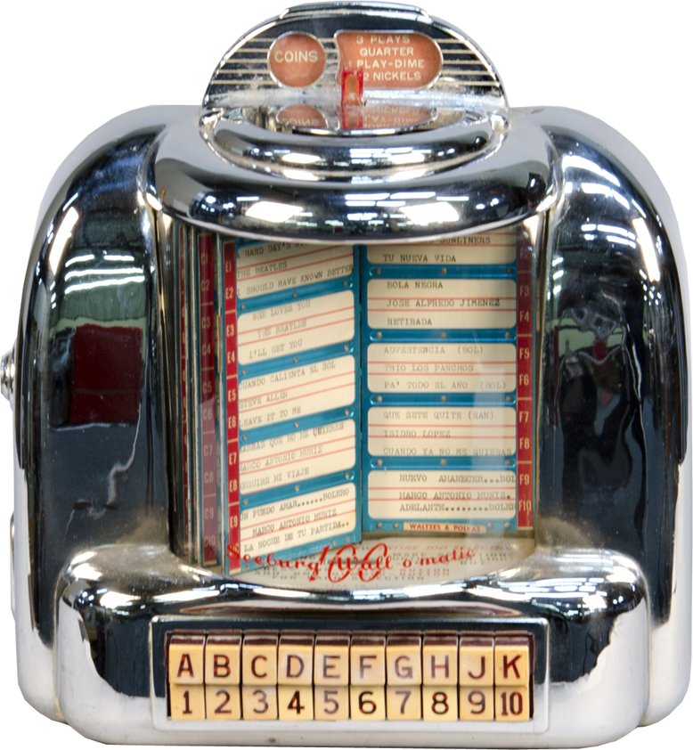 Seeburg 100 Wall-O-Matic Remote Jukebox Song Sele: Seeburg 100 Wall-O-Matic Remote Jukebox Song Selector w/ key