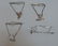 Lot Of 4 Tie Tac Wire Clips In Cases:
