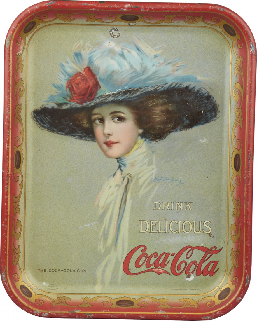 9 1910 Coca Cola Serving Tray Featuring Hamilton King Sep 17 11 Richard Opfer Auctioneering Inc In Ky