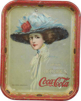 9 1910 Coca Cola Serving Tray Featuring Hamilton King Sep 17 11 Richard Opfer Auctioneering Inc In Ky