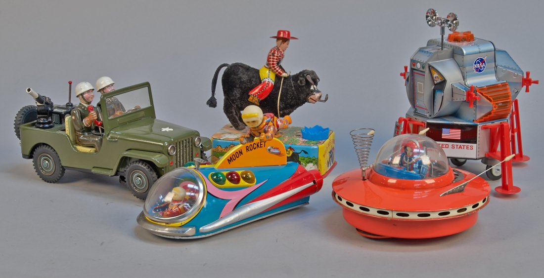 Lot of 5 Vintage Misc. Made in Japan Tin Toys