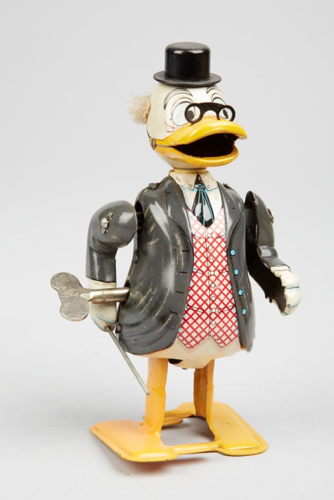 "Professor Ludwig Von Drake Walker": Professor Ludwig Von Drake Walker, Linemar, Japan, c1961, litho. tin, wind-up - 6"h. In excellent condition