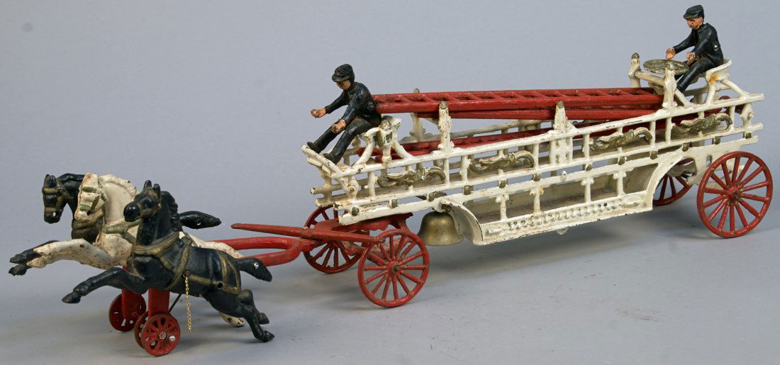 CastIron Horse Drawn Fire Wagon