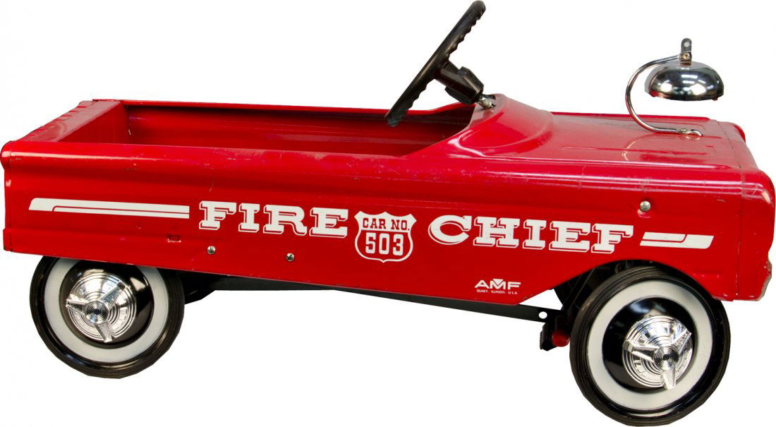 vintage fire chief pedal car