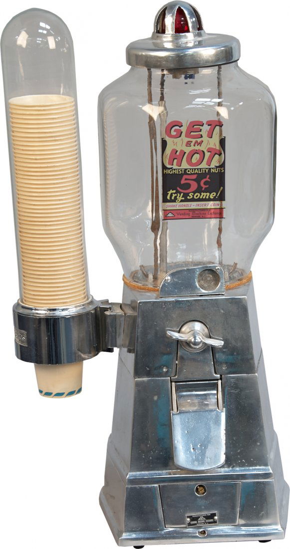 5 Cent Asco Hot Nut Countertop Vending Machine W Dixie Jun 02