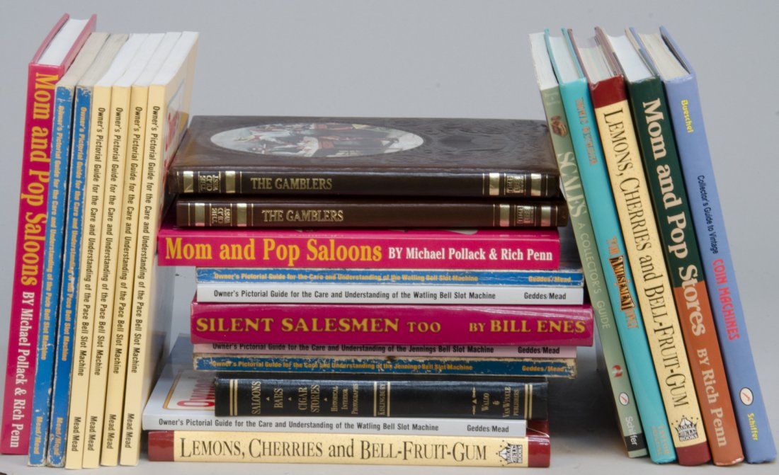 Lot of 23 Books For Collecting and Research, Includes S: Lot of 23 Books For Collecting and Research, Includes Some 1st editions: 3-Owner's Pictorial Guide, Watling Bell Slot Machine, 2-Lemons, Cherries, & Bell Fruit Gum: Illustrated History of Automatic Pa