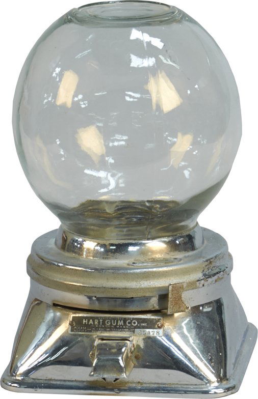 1 Cent Hart Gum Co. Countertop Gumball Vending Machine: 1 Cent Hart Gum Co. Countertop Gumball Vending Machine, The "Hart" Serial No. 35478 c1950, Very similar to the classic famous Ford machine