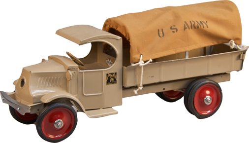 Vintage Steelcraft Mack Army Truck c1930s: Vintage Steelcraft Mack Army Truck c1930s, may have been restored - 26"l