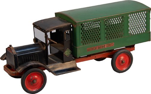 Camion De Livraison Keystone Années 1920 – Acier Embouti – Packard Vert Et Noir