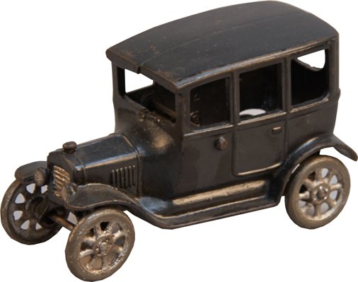 Vintage Cast-Iron Arcade Ford "Center Door" Sedan c1923: Vintage Cast-Iron Arcade Ford "Center Door" Sedan c1923, no driver - 6-1/2"l.