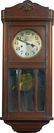 Antique German Wooden Wall-Mount H.A.C. Clock