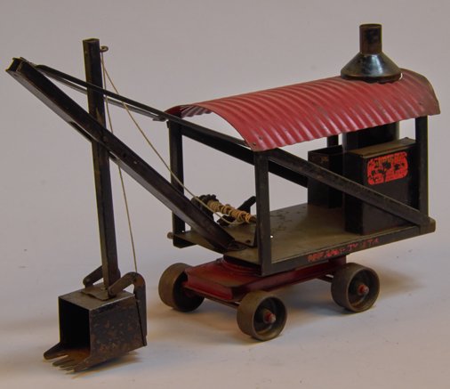 Antique Buddy 'L' Pressed-Steel Steam Shovel No. 220: Antique Buddy 'L' Pressed-Steel Steam Shovel No. 220, c1920's - approx. 20"l