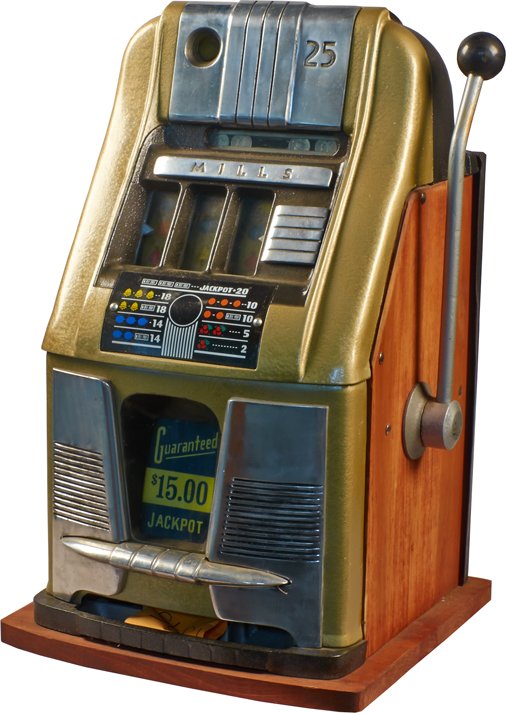 25 Cent Mills Industries High Top Escalator Bell Slot Jan 19, 2014