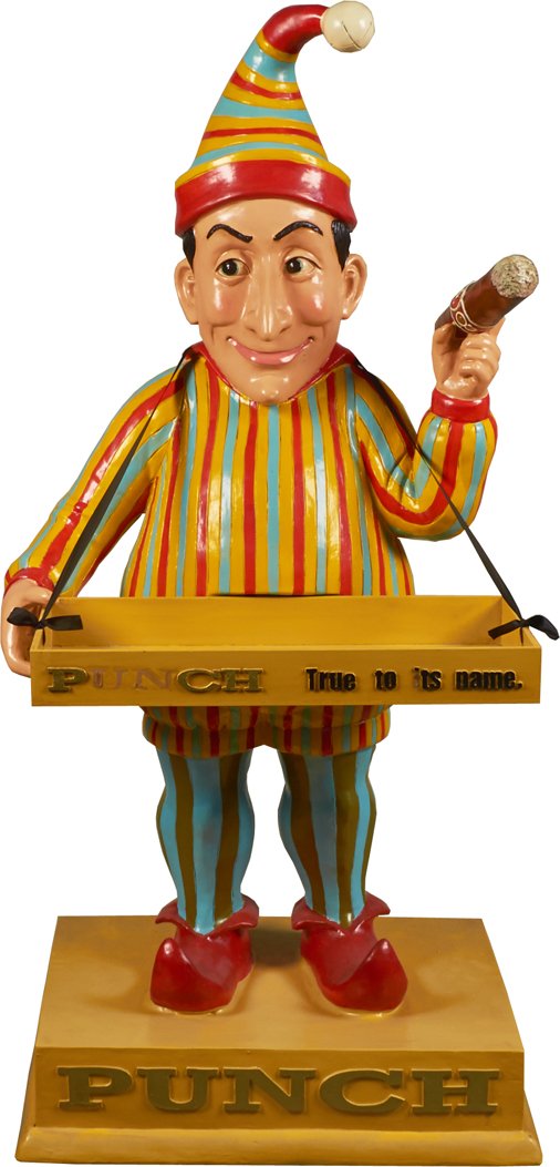 Large Painted Fiberglass Cigar Store "Punch" Figure Jan 19, 2014