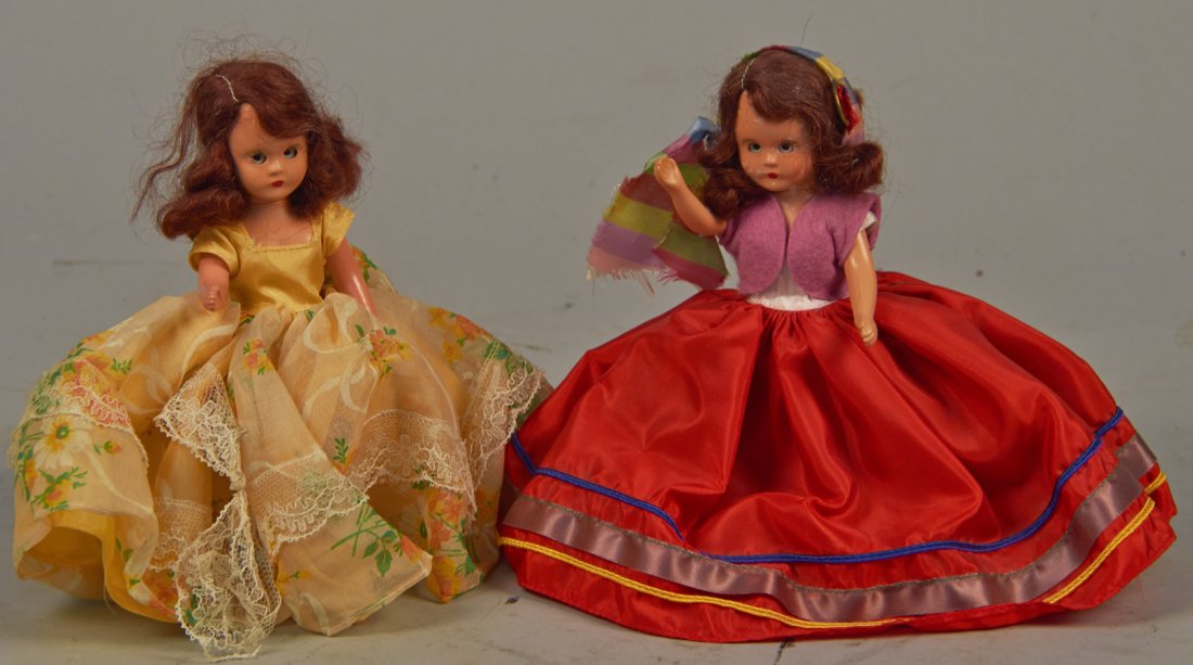 Lot of 2 - Nancy Ann Operetta Series Plastic Dolls:: Lot of 2 - Nancy Ann Operetta Series Plastic Dolls: 1 - No. 306, Blossom Time & 1 - No.306, Fortune Teller