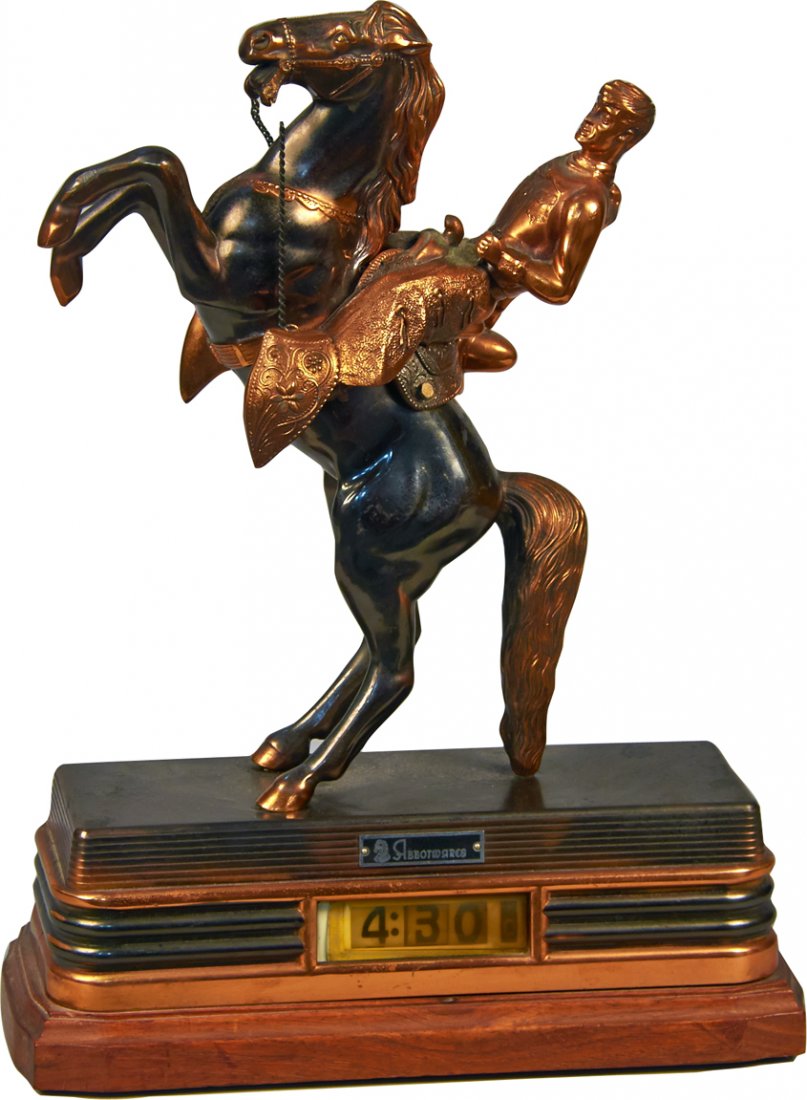 Abbotwares Metal Cowboy & Horse Clock May 03, 2014 Victorian Casino