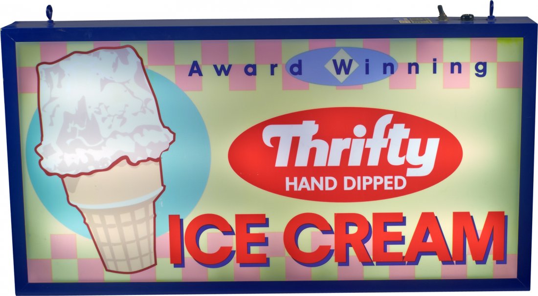 Thrifty Ice Cream DoubleSided LightUp Hanging Sign
