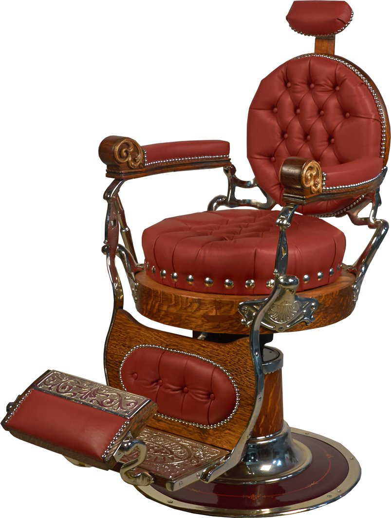 Antique Melchior Bros. Chicago Round Seat Barber Chair