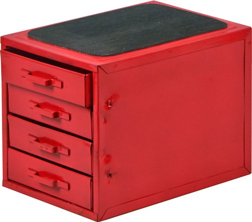 Lot of 2 - Auto Parts Gas/Service Station Storage/Displ: Lot of 2 - Auto Parts Gas/Service Station Storage/Display Items c1960's: 1 - wall mount "TECH-2-WAY" - 12" x 9" & 1 - 4-drawer cabinet "Geniune Hudson Parts" - 6" x 6"