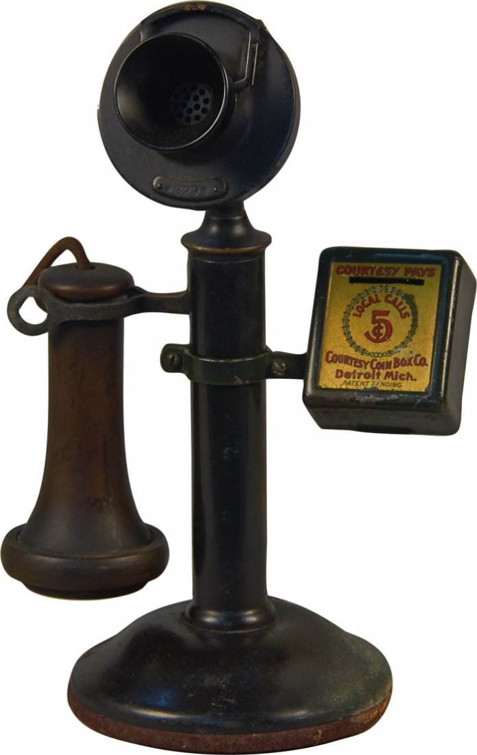 Early Courtesy Coin Box Co. Tabletop Pay Telephone May 04, 2014