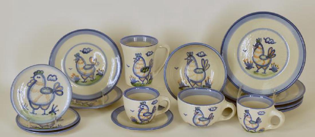 Collection Of M A Hadley Chicken Painted Pottery (1 of 3)