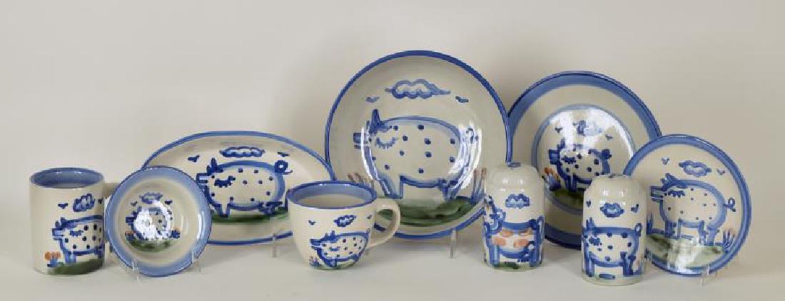 Collection Of M A Hadley Pig Painted Pottery (1 of 1)