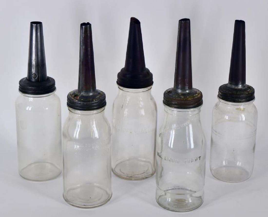 Five Glass Oil Bottles (1 of 2)