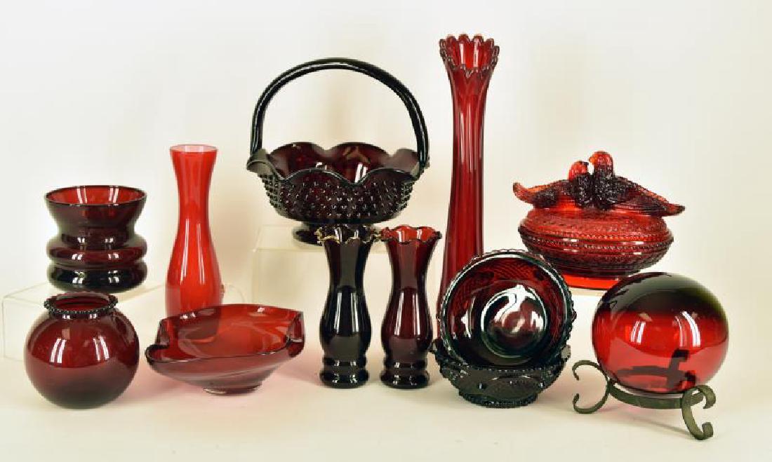 Collection Of Red Glassware (1 of 1)