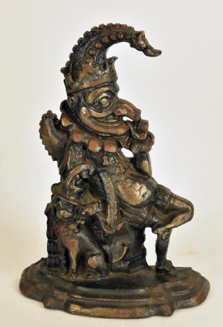 Wrought Iron Court Jester Door Stop: Measures 12" Tall 9" Wide.